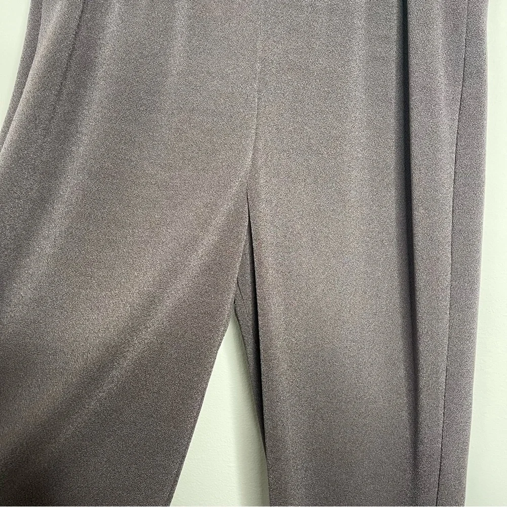 Easywear by Chico's Crepe Sharryl Pull On Pants in Chelsea Gray Size 3